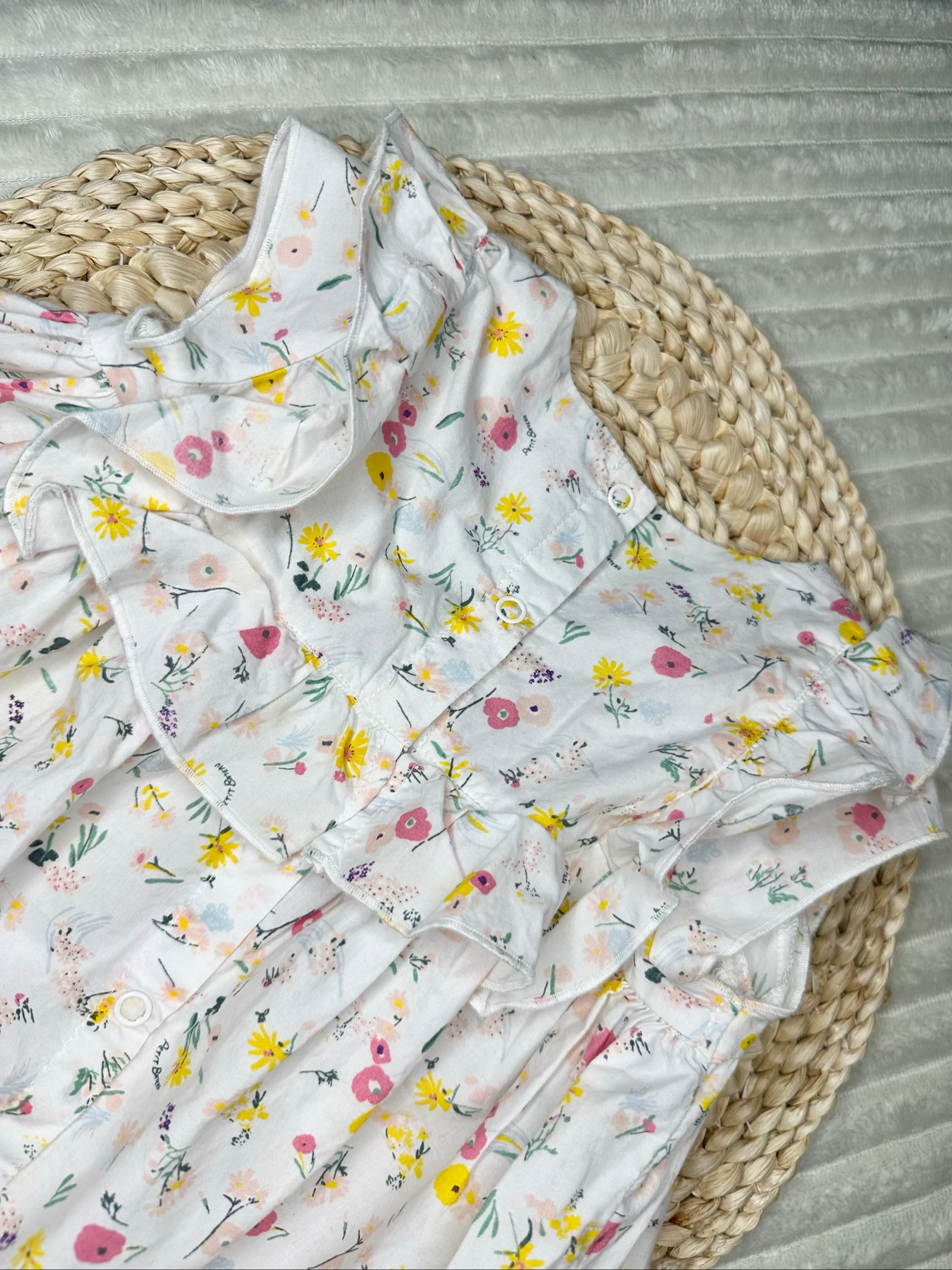 Bloemenjurk Petit Bateau korte mouwen 18 maanden – photo 8